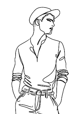 Man Line Art