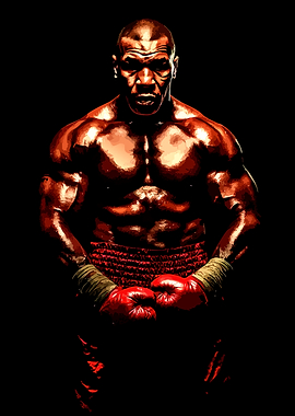 Mike Tyson Boxing Portrait