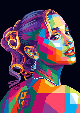 Ariana Grande Pop Art Portrait