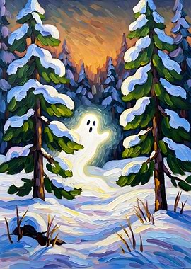 Ghost in a Snowy Forest