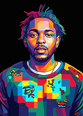 Kendrick Lamar Pop Art Portrait
