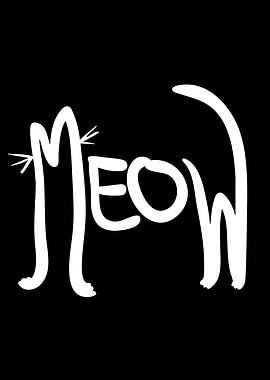 Meow Cat Text Art