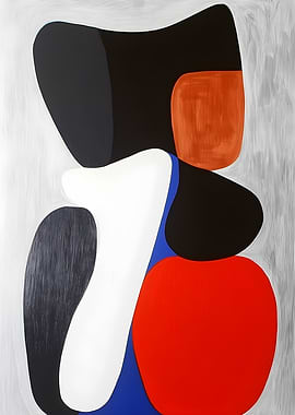 Abstract Composition with Bold Shapes