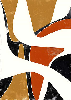 Abstract Mid-Century Modern Art