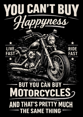 Motorcycle Happiness Quote
