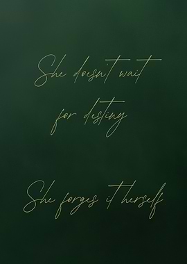 She Forges Her Own Destiny Quote,Motivational Wall Art, Perfect Gift For Her, Gym Decor, Inspirational Quote