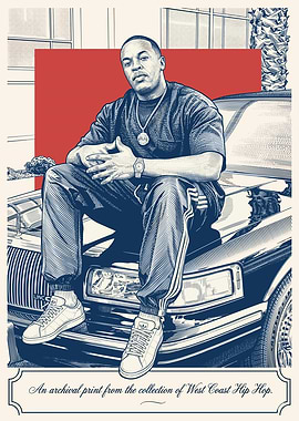 Dr. Dre Sitting on a Car