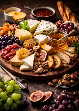 Gourmet Cheese and Charcuterie Board