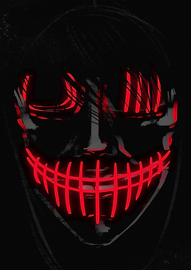 Scary Neon Mask