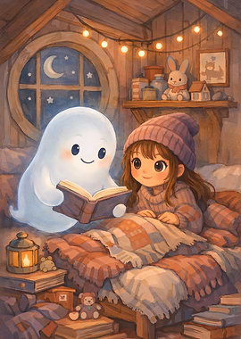 Ghost Reading a Book to a Girl