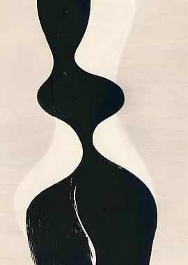 Abstract Black and White Figure