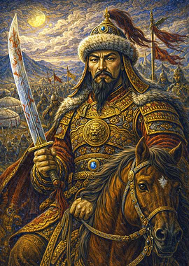 Dzjengis Khan Mongol Warrior