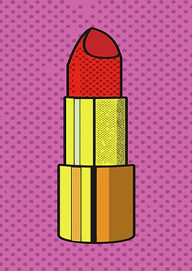 Pop Art Lipstick Illustration