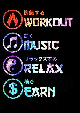 Motivational Icons and Text