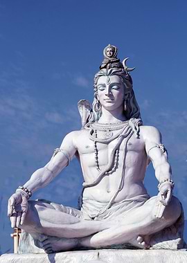 Statue of Lord Shiva meditating