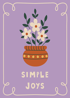 Simple Joys floral illustration