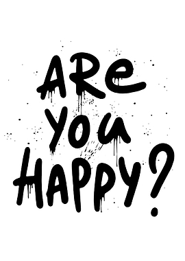Are You Happy? Graffiti Text