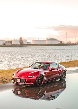 Red Mazda MX-5 Miata Convertible