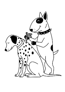 Dogs Tattooing Each Other