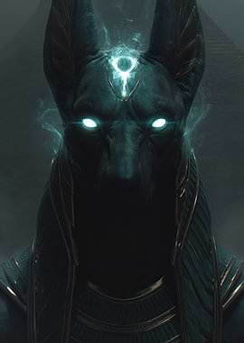 Anubis with Ankh Symbol
