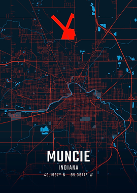 Muncie Indiana City Map