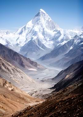 Majestic Snow-Capped Mountain Range