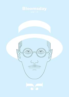 Bloomsday Poster with Stylized Portrait