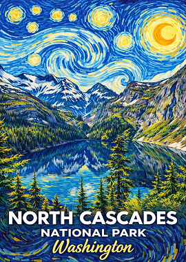 North Cascades National Park Washington Starry Night