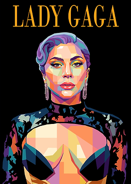 Lady Gaga Pop Art Portrait