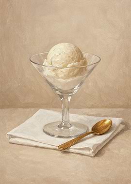 Vintage Ice Cream in Glass