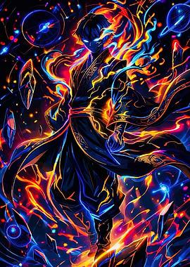 Fiery Anime Character