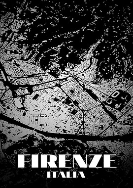 Florence Italy Map Poster