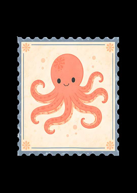 Cute Octopus Stamp