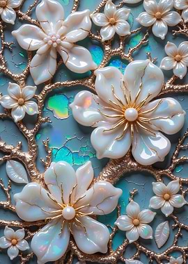 Opalescent Floral Branches