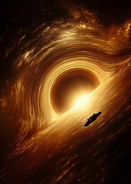 Spaceship near a black hole
