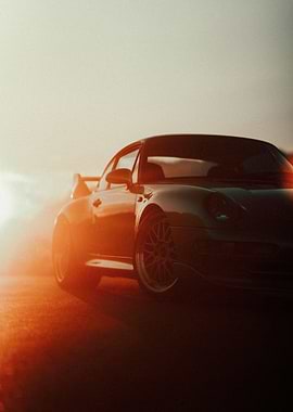 Sports Car in Golden Hour Light