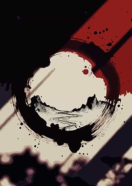 Zen Circle Landscape Painting