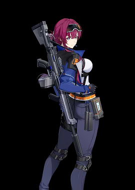 Anime Sniper Girl with Rifle