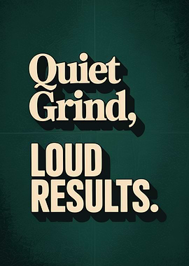 Quiet Grind Loud Results Motivation Art