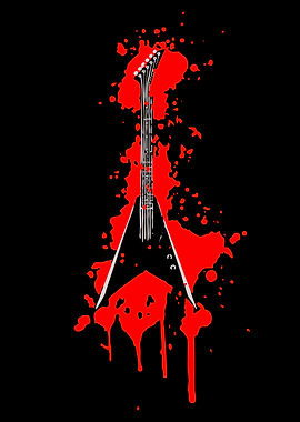 Bloody V-shaped Guitar