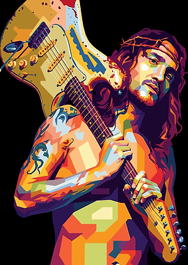 Jesus with Guitar Pop Art