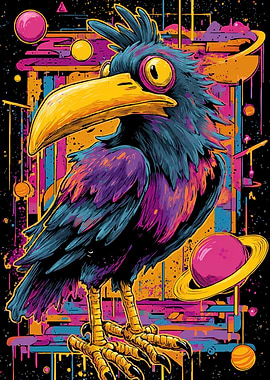 Psychedelic Space Crow