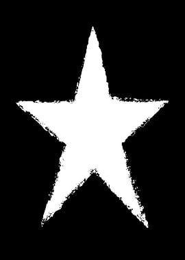 White Star on Black Background