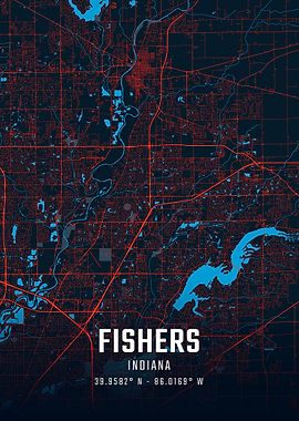 Fishers Indiana City Map