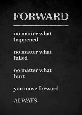 Forward Motivational Text Art v5