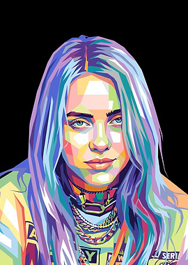 Billie Eilish Pop Art Portrait