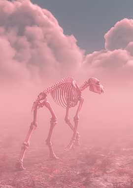 Skeleton in Pink Fog