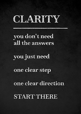 Clarity Motivational Quote