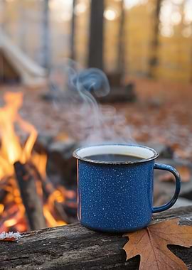 Hot Coffee by a Campfire