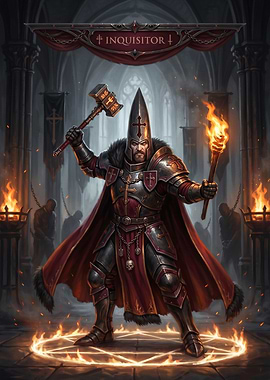 Inquisitor with Hammer and Torch